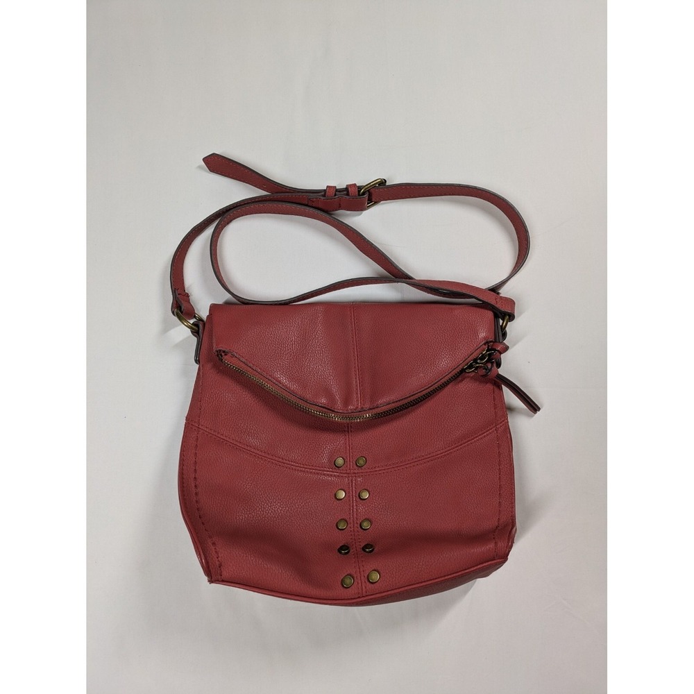 Sonoma Crossbody Bag Women OS Red Studded Faux Leather Adjustable Strap - Picture 4 of 7